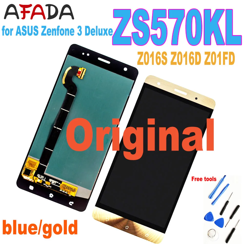 Original LCD for ASUS Zenfone 3 Deluxe Z016S Z016D ZS570KL LCD Display Touch Screen Digitizer Assembly ZS570KL Z01FD Replacement