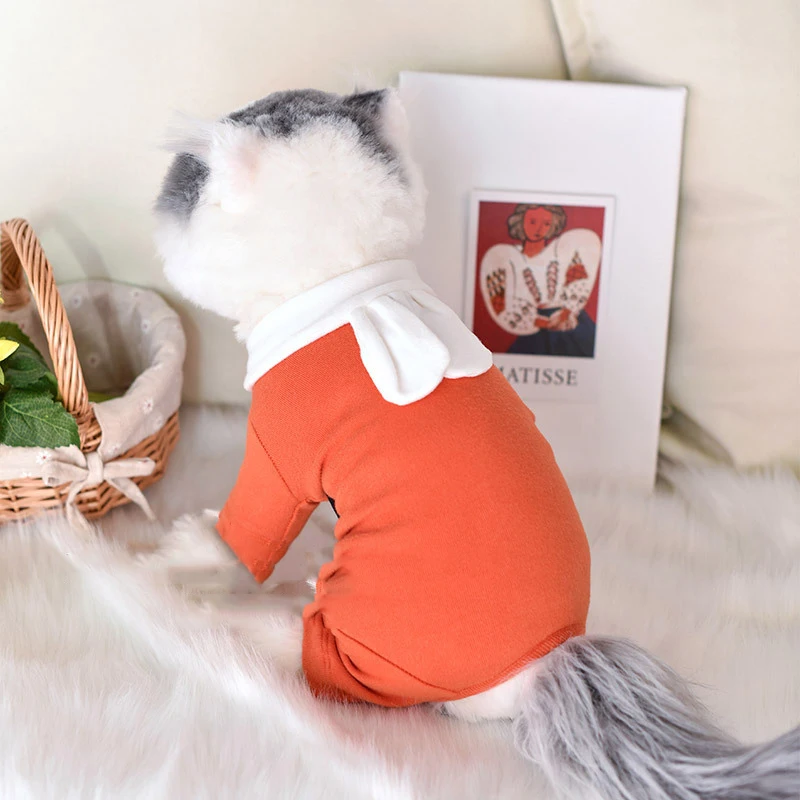 

New Fashion Autumn And Winter Warm Four Legged Clothes Cat Dogs Clothes Back Rabbit Ears Design Available In A Variety Of Colors