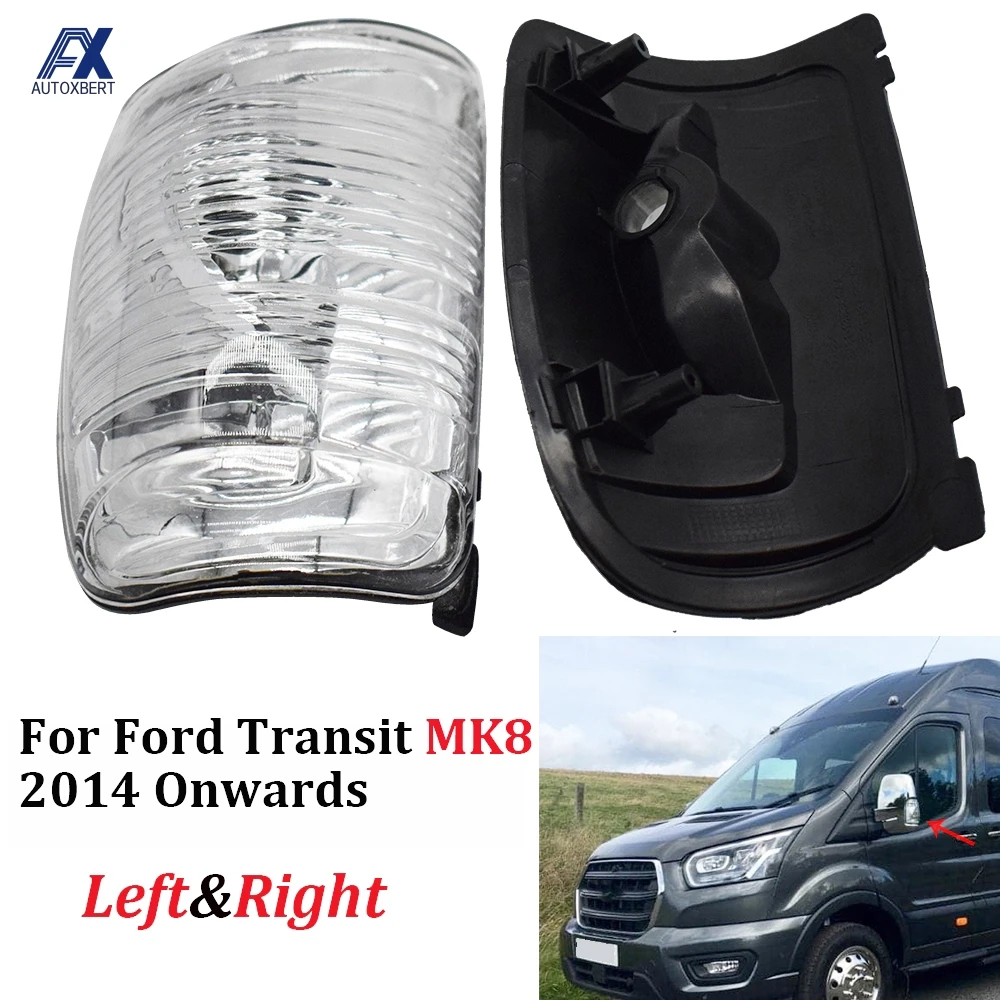 

1/2pcs Left Right Car Wing Mirror Indicator Lamp Turn Signal Light Lens Cover Rear View for Ford Transit MK8 2004 Onwards