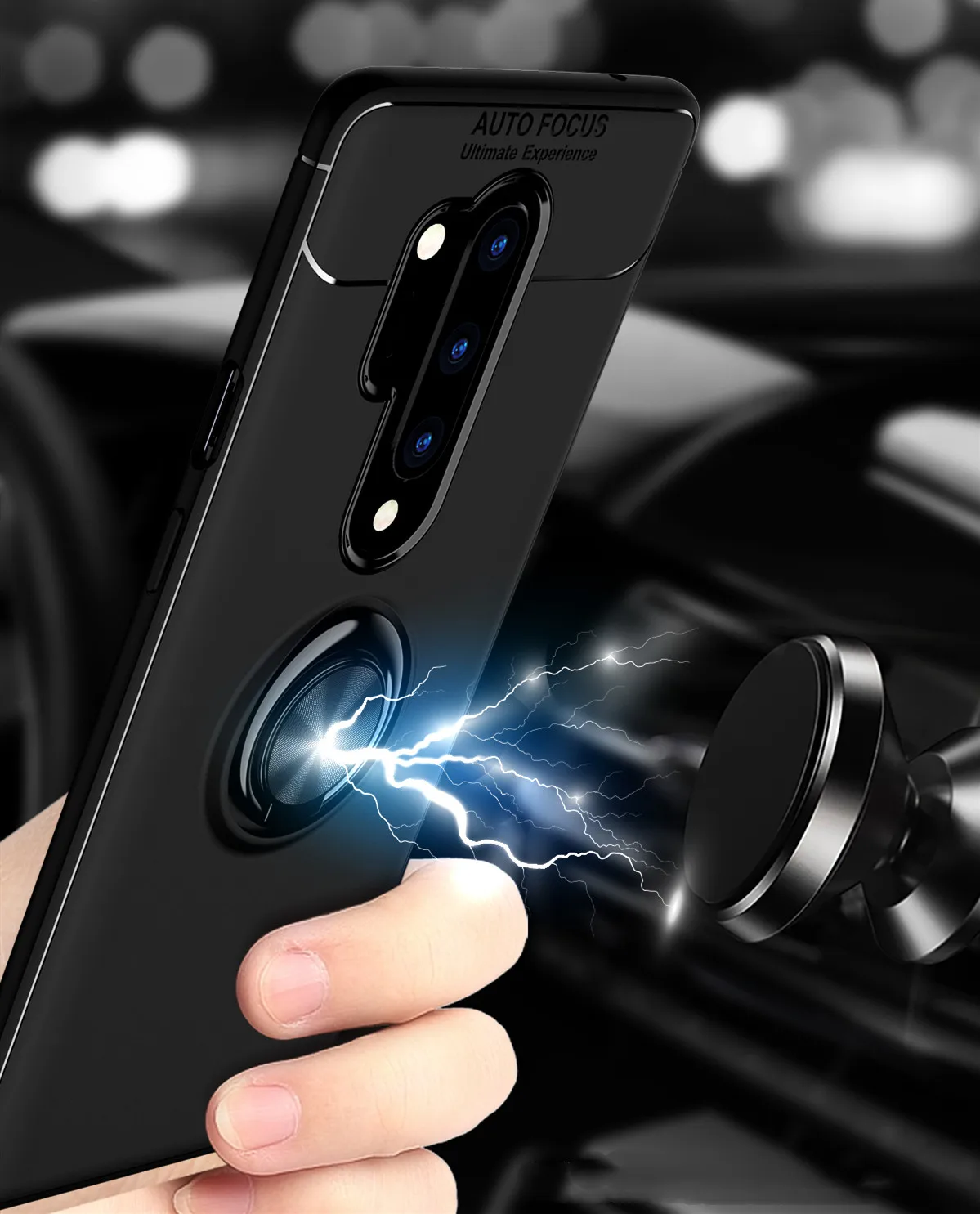 Shockproof Case For Oneplus 8Pro Soft Silicone Magnetic Ring Phone Back Cover Shell for One Plus 8 Coque Accessories|Бамперы| |