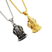 2020 new ganesha pendant necklace 316l stainless steel good fortune god ganesha necklace animal elephant jewlery
