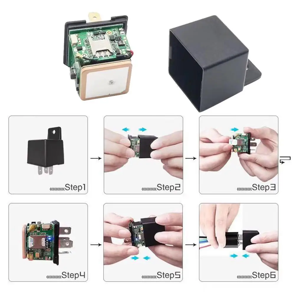 GPS трекер Автомобильный аварийный сигнал автомобильное реле Отключение подачи