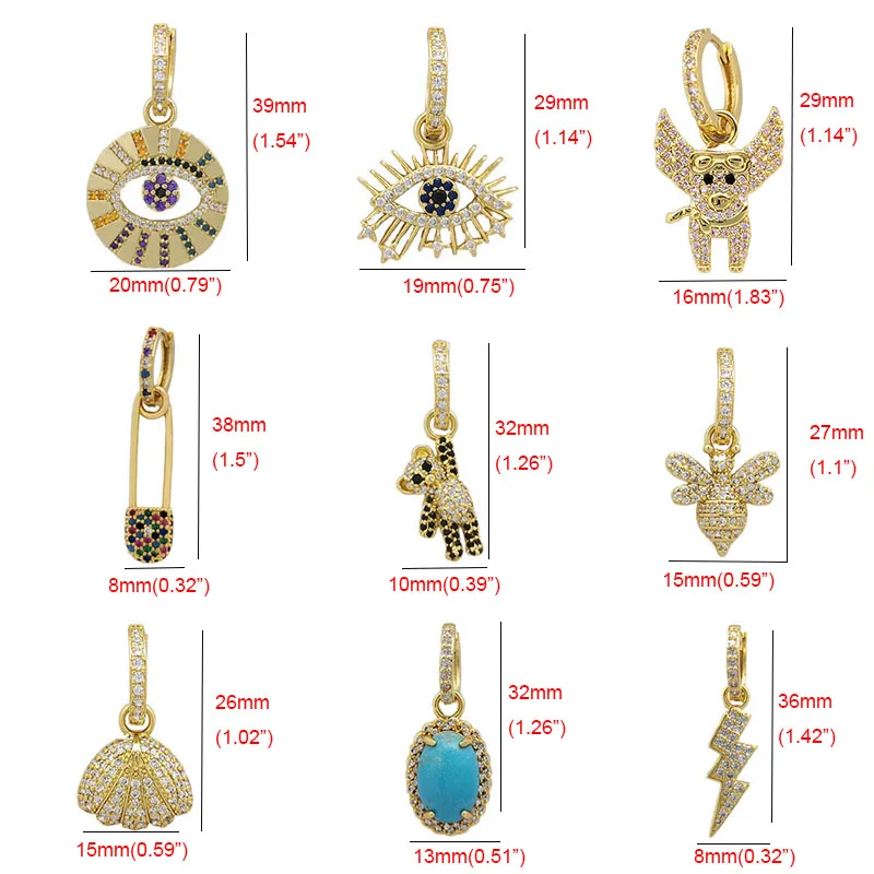 1 шт. маленький обруч Earing Shell сглаза булавка для безопасности свинья пчела медведь