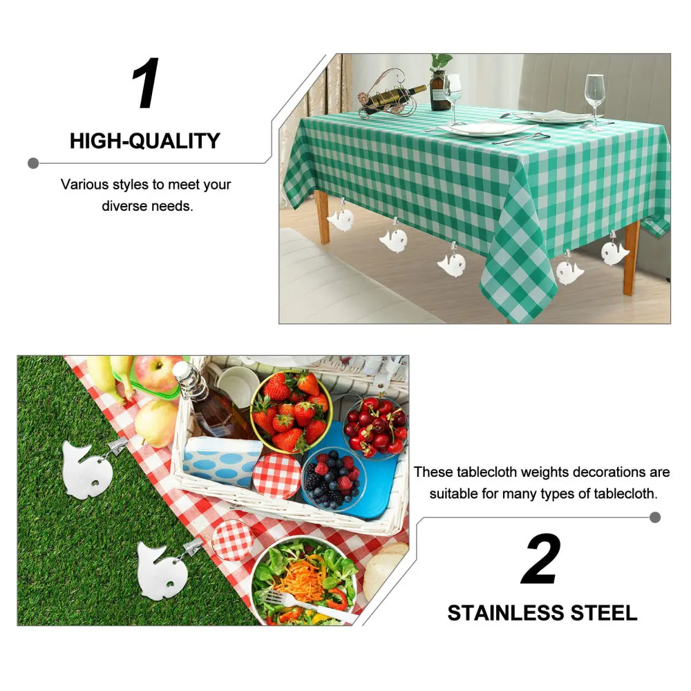 

4pcs Tablecloth Weights Table Cover Weights Table Clips Tablecloth Pendant