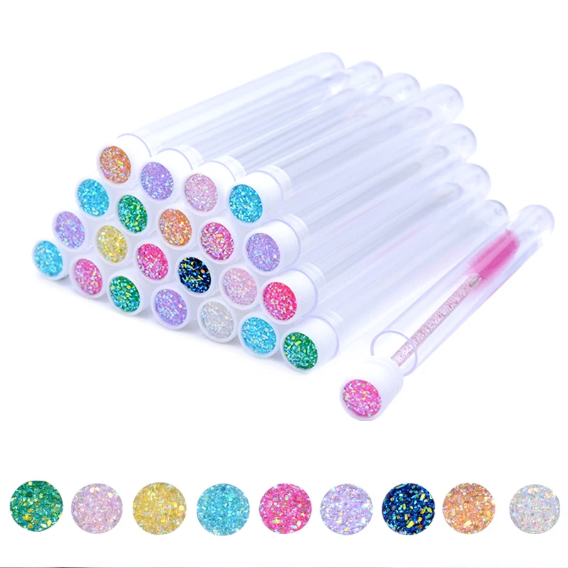 20 шт. разноцветные многоразовые кисти для ресниц и туши |