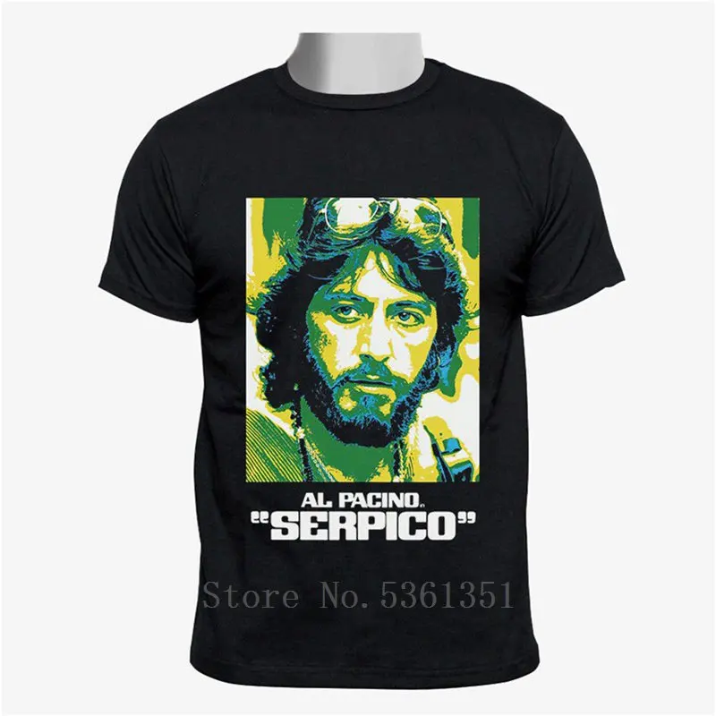 Serpico Al Pacino Мужская черная футболка с коротким рукавом размер S 5xl новинка 2020