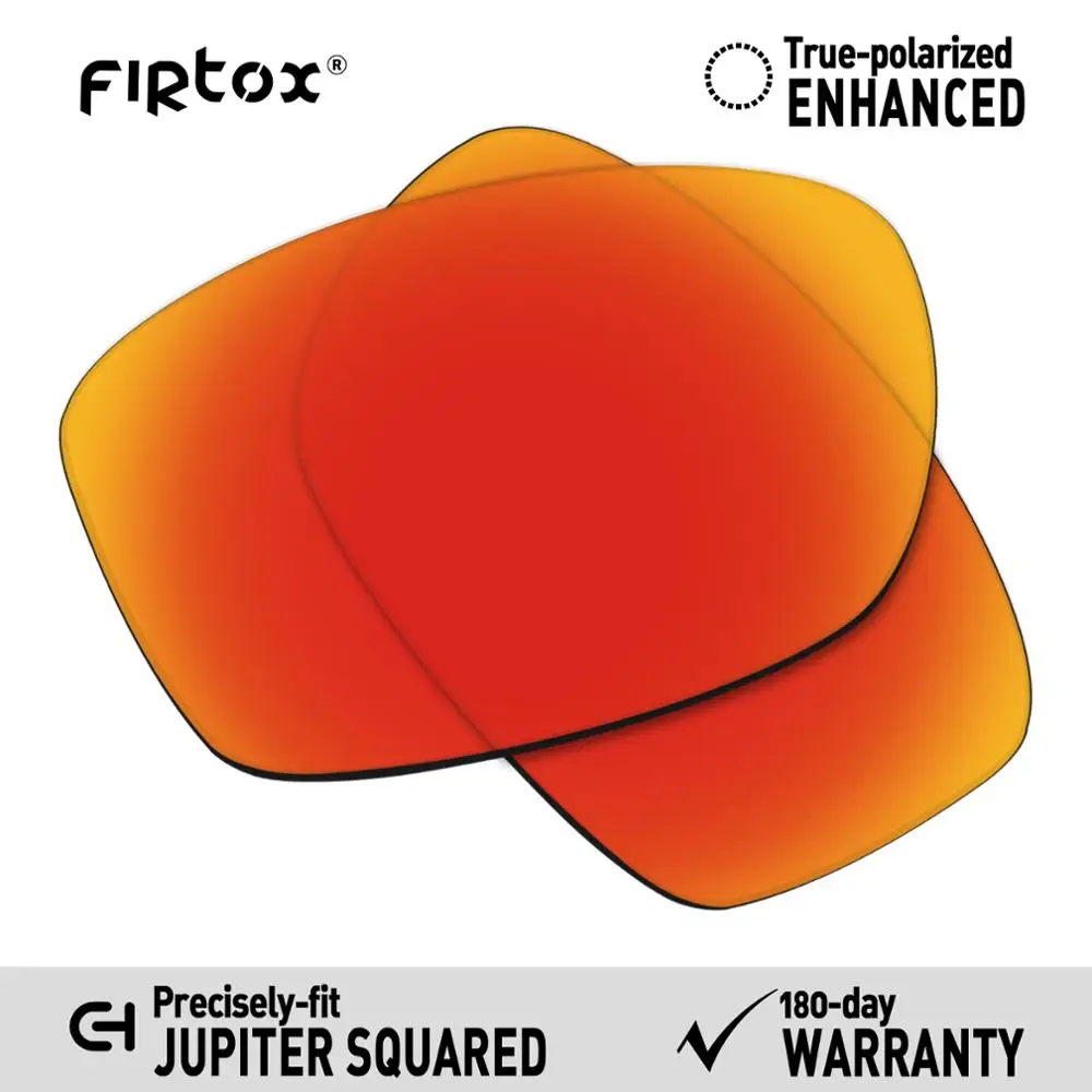 Red-Polarized Firtox поляризационные Сменные рассеиватели UV400 для солнцезащитных очков ocley Jupiter в квадрате OO9135(Только Совместимые линзы - Цвет линз: Red-Polarized
