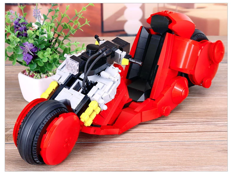 Строительные блоки совместимый бренд 919 шт. JINTIAN Citizen Akira Motobike Keita мотоцикл MOC Модель Кирпичи игрушки для детей Подарки