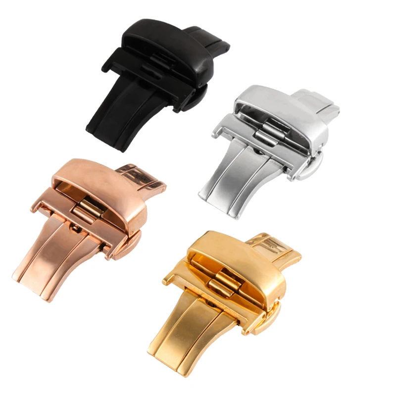 Автоматическая застежка-бабочка браслет из нержавеющей стали с двойным кликом