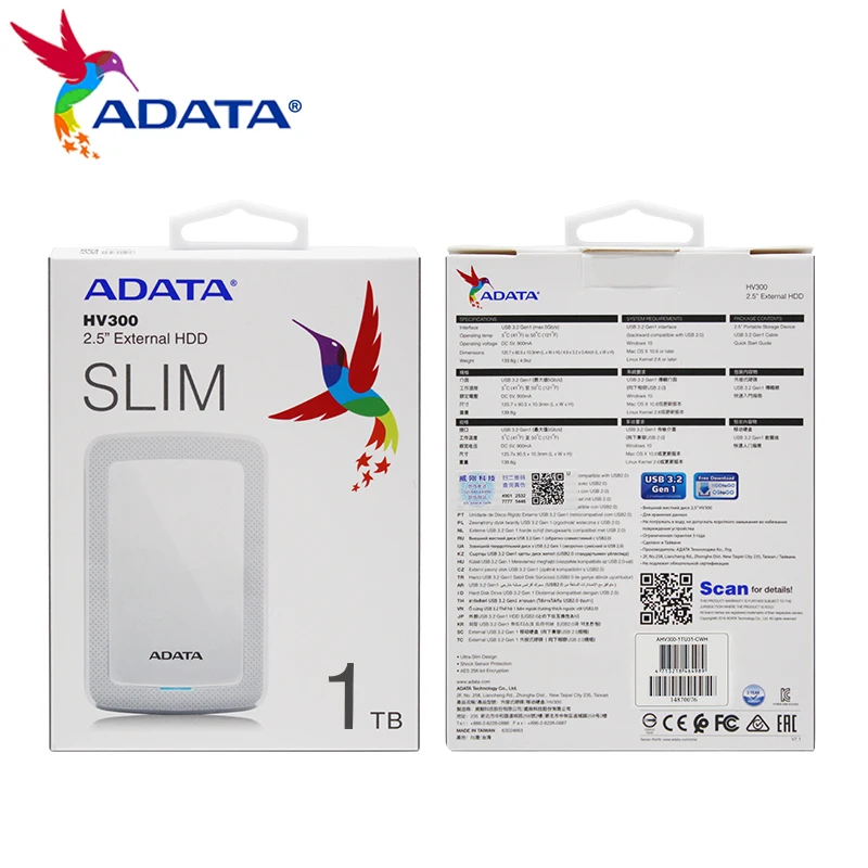 ADATA HV300 HDD 2T 2, 5   HDD USB 3, 2