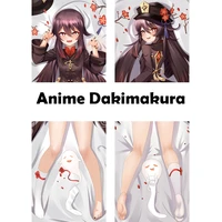 wholesale anime game genshin impact dakimakura hutao cosplay huggable body pillow cover otaku diy custom bedding pillowcase