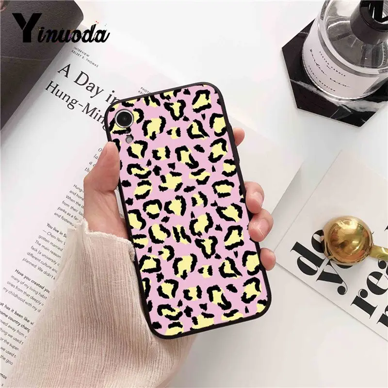 Yinuoda Леопардовый милый чехол для телефона iPhone 8 7 6 6S 6Plus X XS MAX 5 5S SE XR 10 11 pro max |