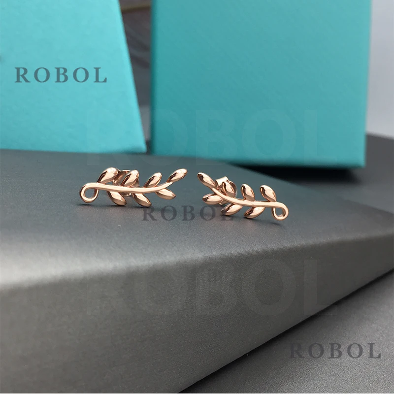 Высококачественные серьги с золотыми листьями подходят для женщин чтобы носить