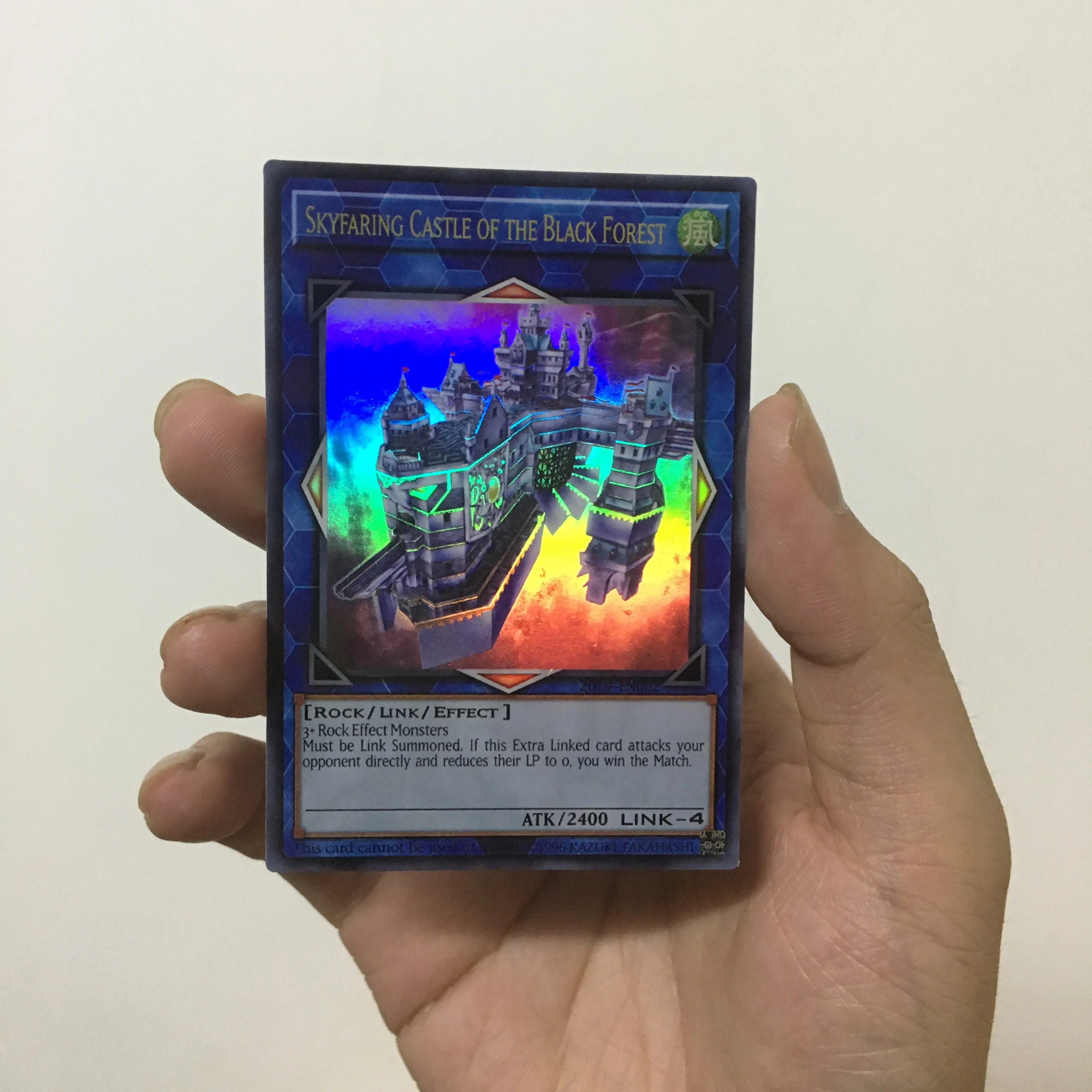 Yu-gi-oh-tarjeta de premio del 2019 del campeonato mundial, personalizado especial, Flash de cara del pavimento espacial de la Selva Negra-1