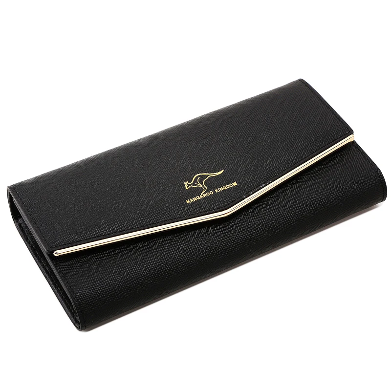 Женский кошелек-кенгуру из спилка кошелек с длинной застежкой и отделением для