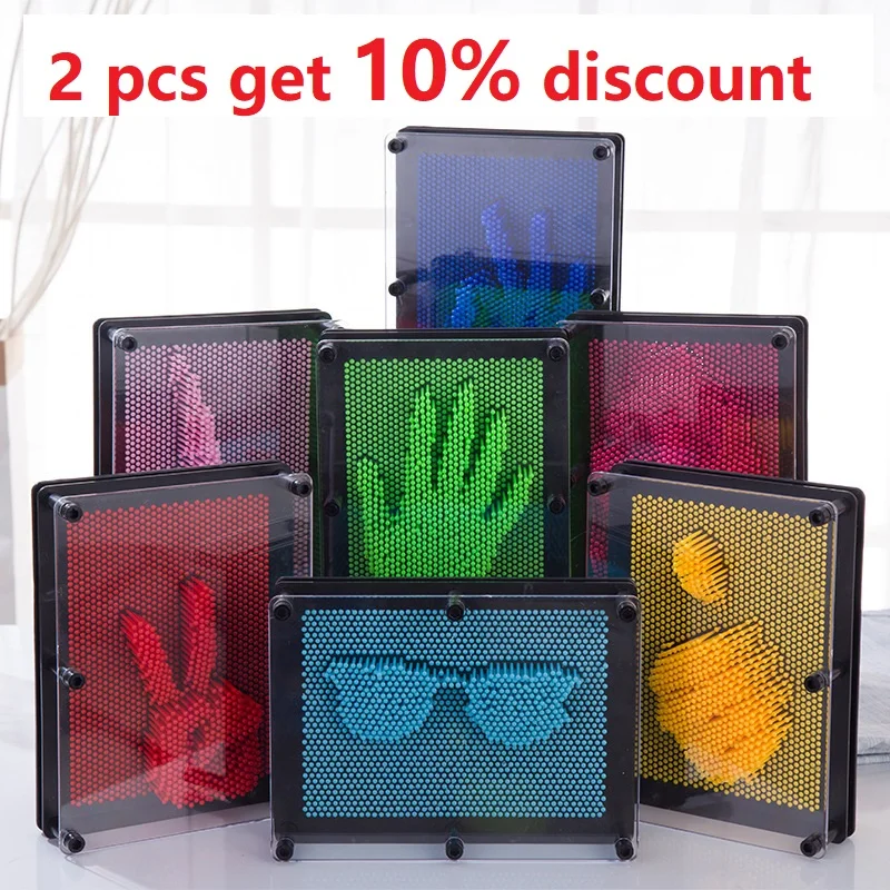 3D клон Pin Art Скульптура DIY игла резьба Модель игрушки детское творчество Pinart
