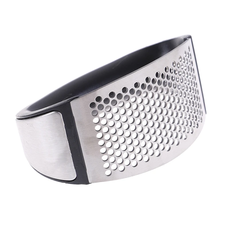 

304 Stainless Steel Manual Garlic Press Crusher Squeezer Masher Kitchen Tool