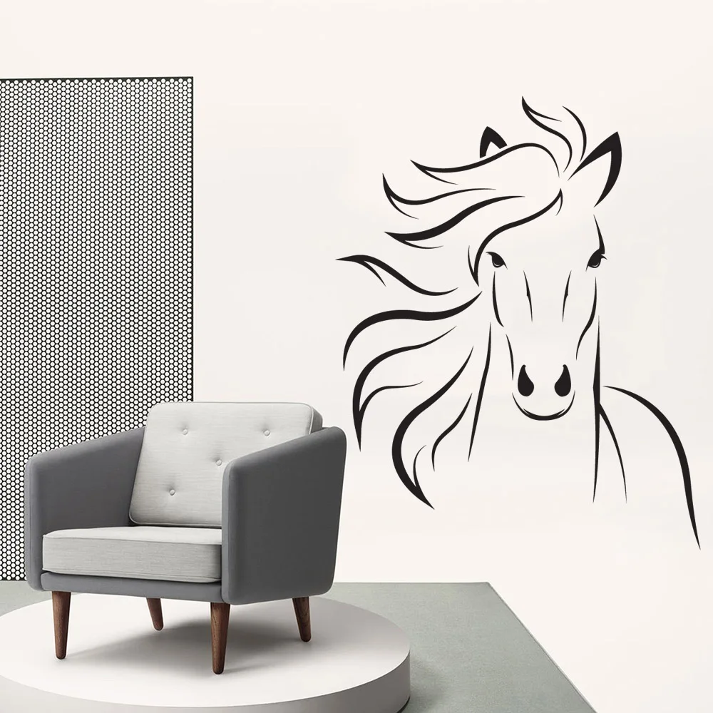 

Lovely Wall Stickers horse Wall Decal For Boys Room Vinyl Decals Baby Room Horse Living Room Wallpaper muursticker
