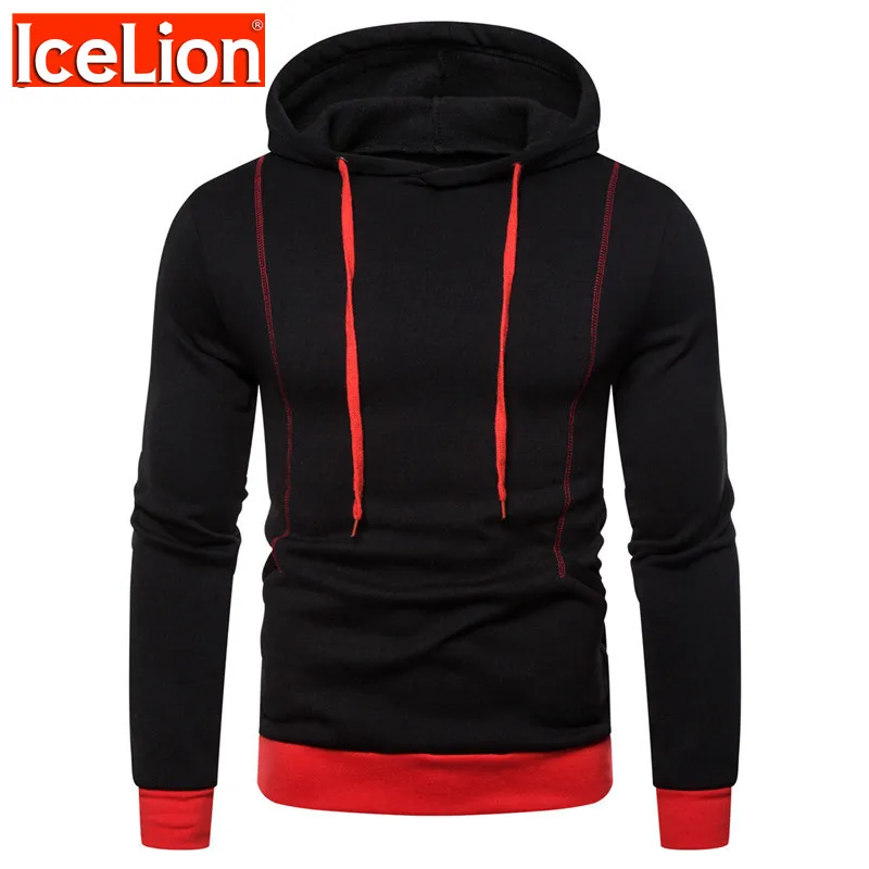 

IceLion 2021 толстовки для мужчин Модная толстовка с капюшоном однотонная мужская одежда Простой пуловер мужские свободные спортивные костюмы в...