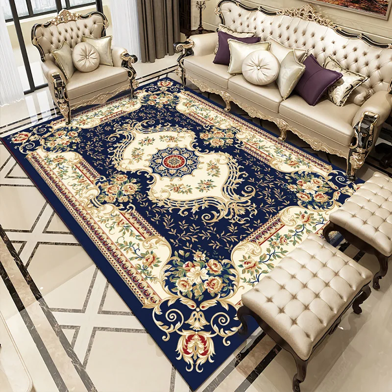

Persian Style Large Area Rug High Quality Abstract Flower Art Carpets for Living Room Bedroom Anti-Slip Floor Mat Kitchen Tapete