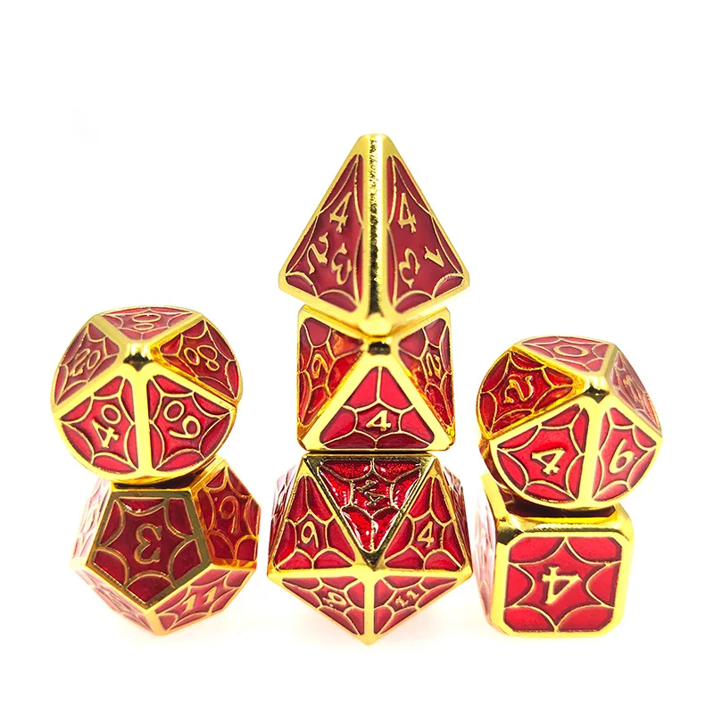 Новинка 2020 металлические игральные кости DnD MTG в комплекте с чехлом для