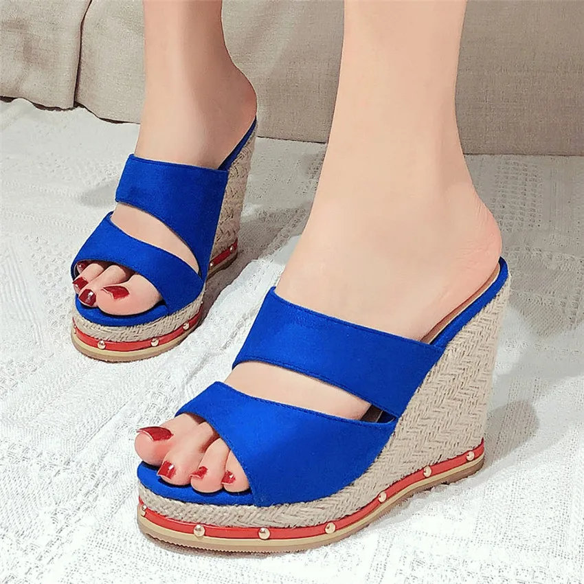 Platform Sandals High Heels Women Shoes Wedges Gladiator Woman Plus Size 34 - 40 41 42 43 44 45 46 47 48 49 50 | Обувь