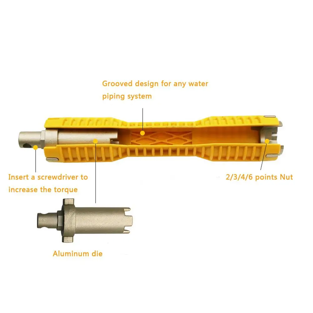Многоцелевой кран и мойка установщик гаечный ключ с противоскользящей ручкой