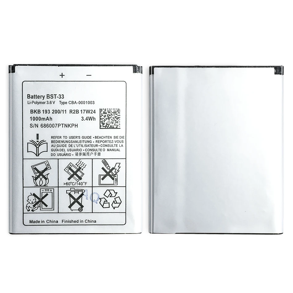 

Новая стандартная литий-ионная аккумуляторная батарея для Sony Ericsson W205 W300 W300i W302 W395 W595 W595a W610 W610i W660 W705 W705u 1000 мАч