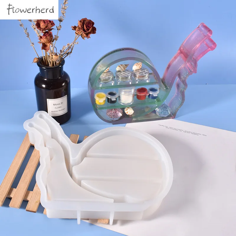 

DIY Crystal Epoxy Storage Mold Silicone Mold for 3D Snail Storage Box Mould Resin Mold Cake Decorating Tools Table Decoration