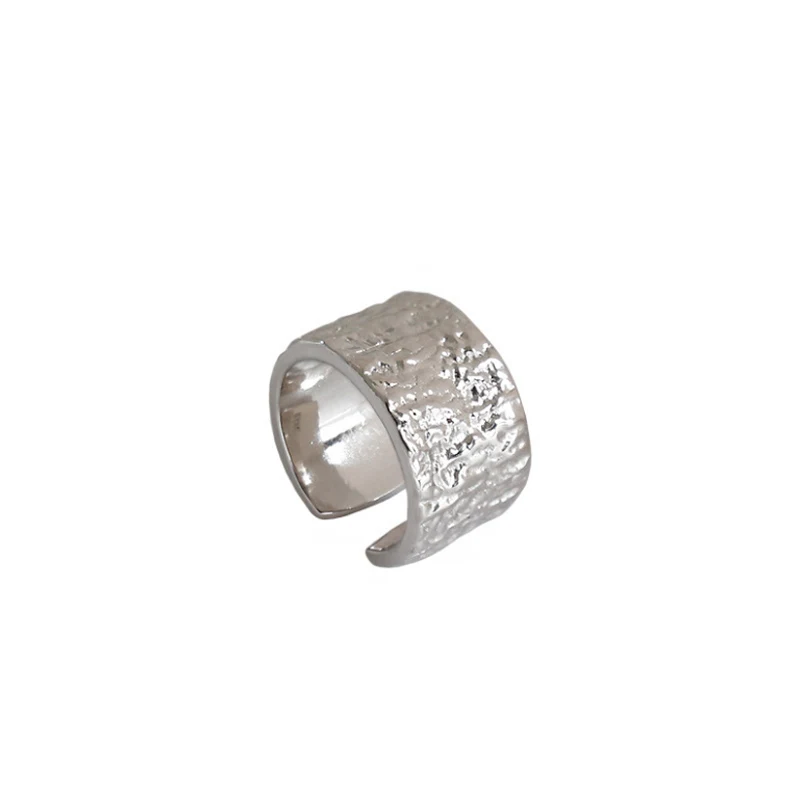 

F.I.N.S 1pcs Korean S925 Sterling Silver Wide Ear Cuff INS Gold Silver Uneven Ear Clips without Piercing Fashion Fine Jewelry