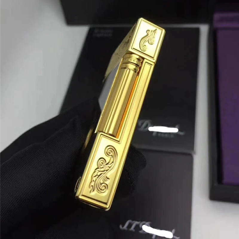 

100% New vintage dupont bright sound gas lighter windproof copper body for cigarette