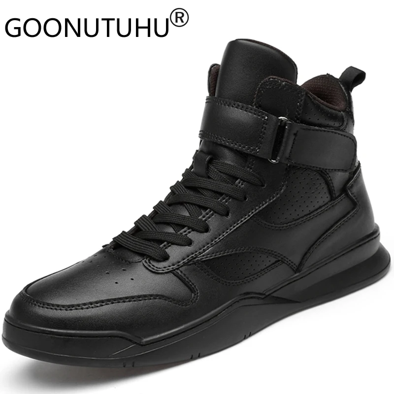 Мужские повседневные кроссовки на плоской подошве черные и белые из натуральной