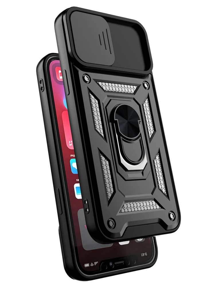 

Slide Camera Lens Protect Case For iPhone 13 11 12 Mini ProMax XS Max XR X 7 8Plus SE Military Grade Bumpers Armor Phone Covers