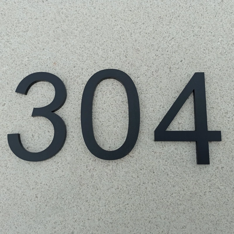 4 inch 10cm Modern House Number Door Home Address Mailbox Numbers for House Number Digital Door Outdoor Sign 4 Inch. #0-9 Black images - 6