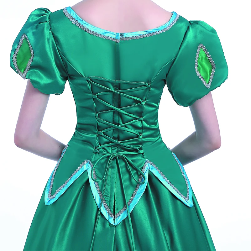 Женский костюм для косплея Ариэль зеленое праздничное платье с героями