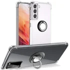 Металлический держатель кольца Чехол samsung s21fe чехол Силиконовый Прозрачный ударопрочный чехол samsung s 20 plus samsung s21 ultra case s22 ultra Samsung чехол samsung galaxy s21 s20 fe чехлы samsung s20 fe