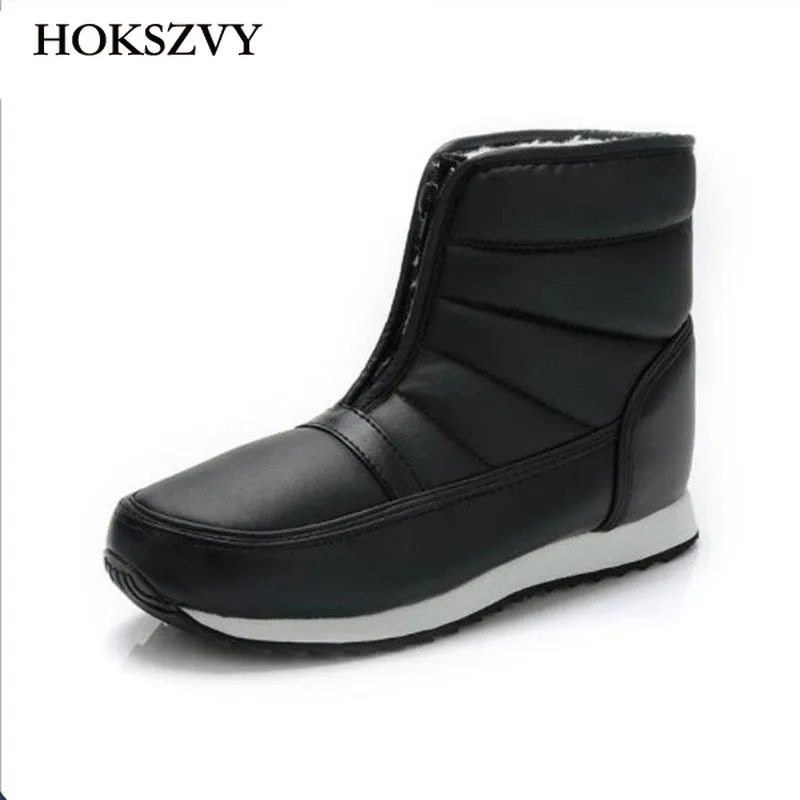 2018 HOKSVZY Women's Fashion New Show Boots Black Wine Lady Winter Ankle Snow Super Large Russian Women JSH-M908 | Обувь
