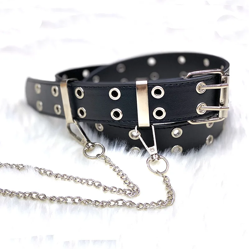 

European and American Hip Hop Punk Belt Casual Jeans Fashion Chain Decorative Belt Corny Belt Spot Belt Women