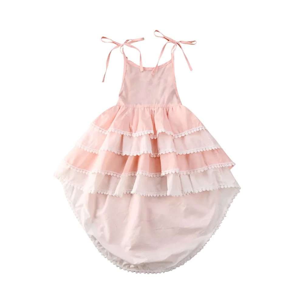Летнее Детское платье принцессы для маленьких девочек подружки невесты на