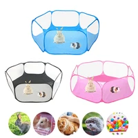 portable small pet hamster cage transparent hedgehog cage tent pet fence folding fence dog rabbit guinea pig