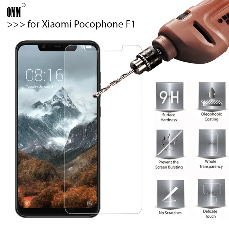 2.5D 0 26 мм 9H закаленное стекло для Xiaomi Pocophone F1 POCO Защитная пленка экрана 6 81|Защитные