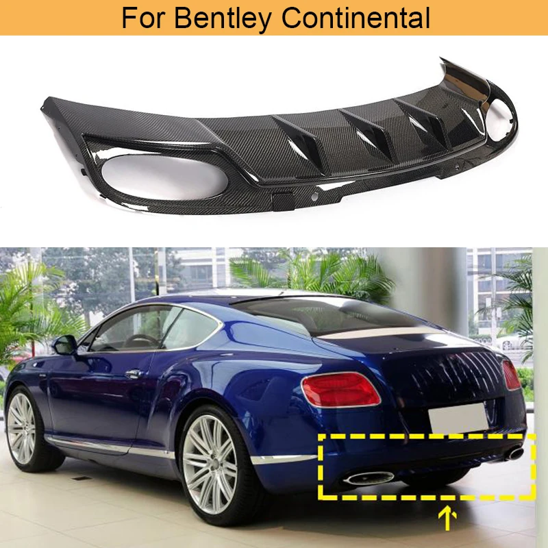 Диффузор для заднего бампера из углеродного волокна Bentley Continental 2012 2013 диффузор