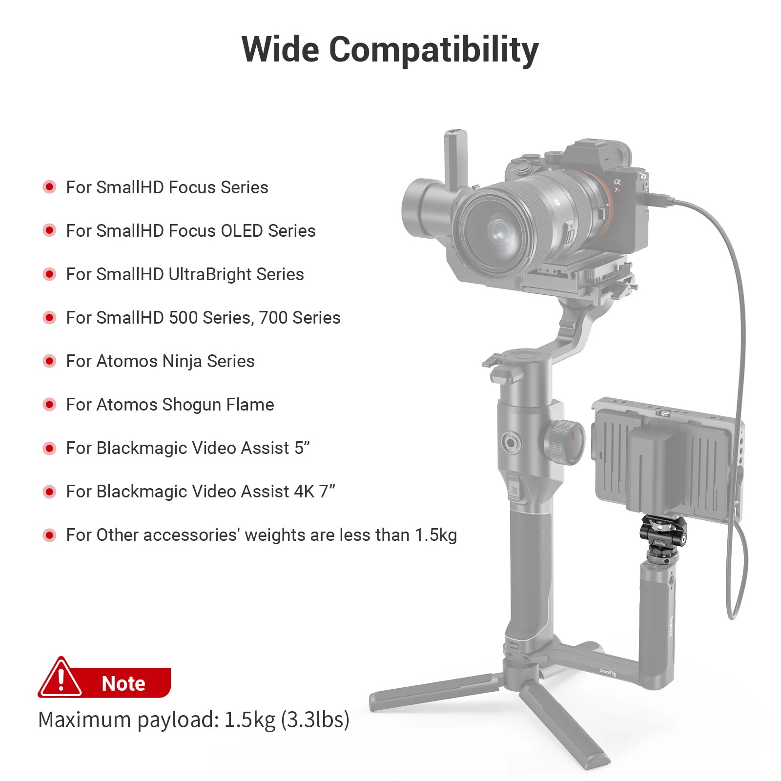 SmallRig DSLR камера регулируемый держатель монитора камеры Поворотный и Наклонный