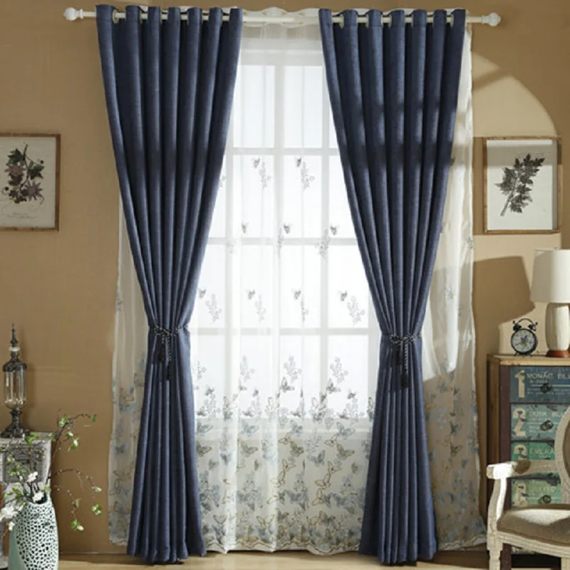 

Light Luxury High-end Curtains Chenille High Quality Jacquard Thickening European High Shading Curtain for Living Room Bedroom