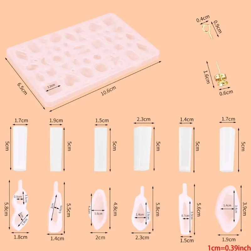 

137pcs Resin Molds, Epoxy Resin Molds, Resin Casting Molds Silicone Resin Molds for Jewelry Making, DIY Craft