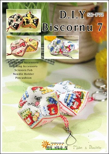 

Cross Stitch Pin Needle Cushion 14CT SR-P72 Biscornu Needlework DIY Kit For Embroidery Set Cotton Thread Counted Cross-Stitching