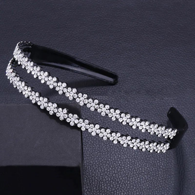 

Female Rhinestone Toothed Face Wash Hair Hoop Adult Hairpin Thin Headband Elegant Headband Hair Accessorie Hairpin Simple Summer