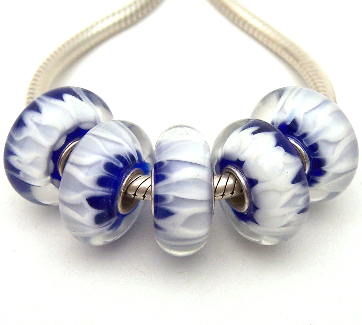 

JGWGT 2387 5X 100% Authenticity S925 Sterling Silver Beads Murano Glass beads Fit European Charms Bracelet diy jewelry Lampwork