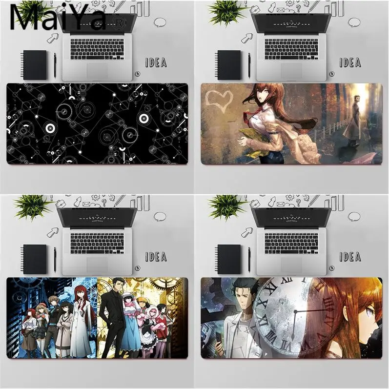 

Коврик для мыши Maiya, высокое качество, steins gate, прочный резиновый коврик для мыши, бесплатная доставка, большой коврик для мыши, коврик для кла...