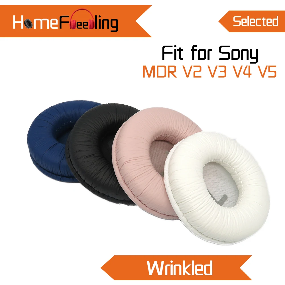 

Homefeeling Earpads For Sony MDR V3 V4 V2 V5 Headphone Wrinkled Round Universal Leahter Repalcement Parts Ear Cushions